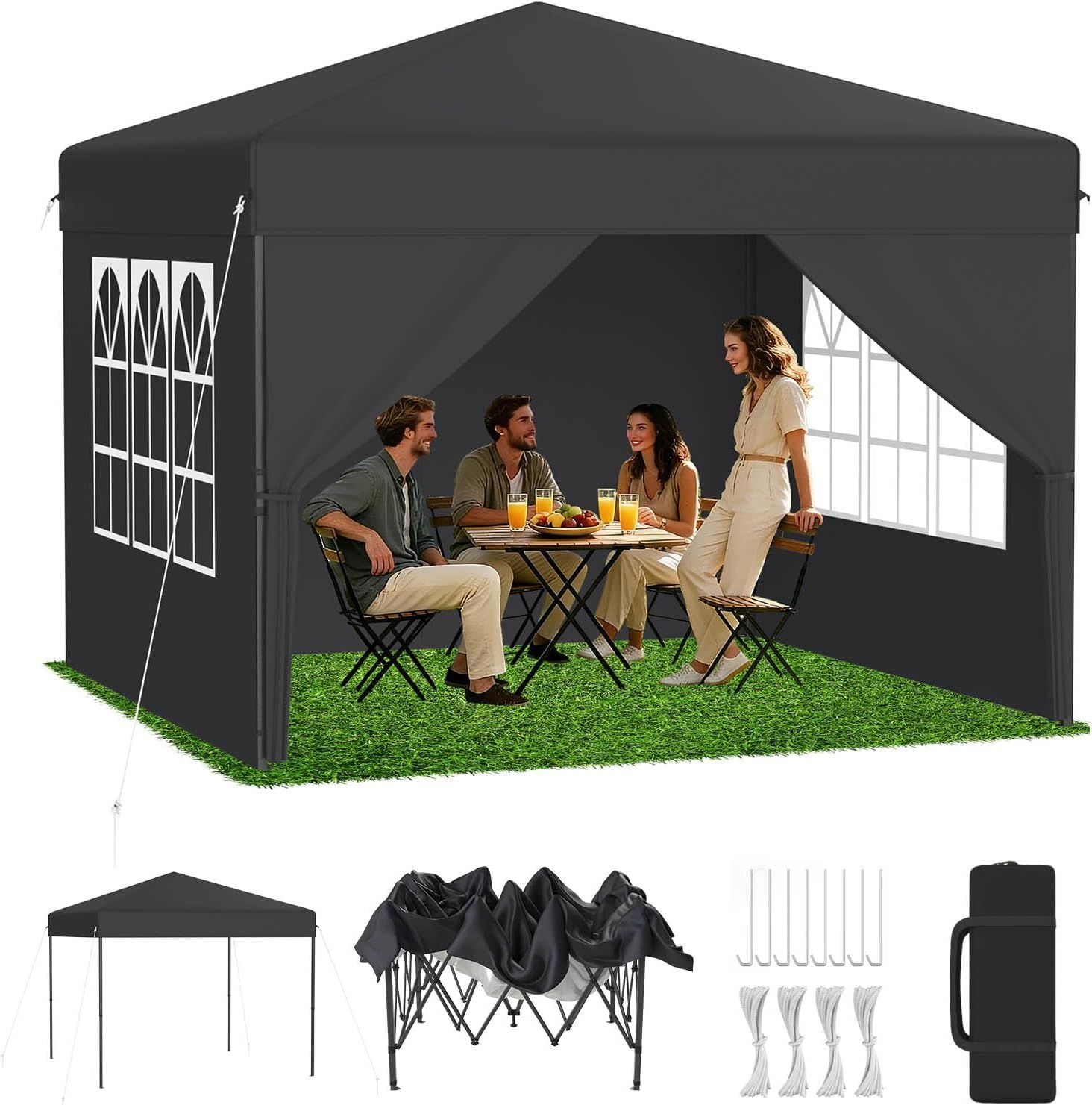 Pop Up Gazebo 3x3m Folding Party Tent Side Walls