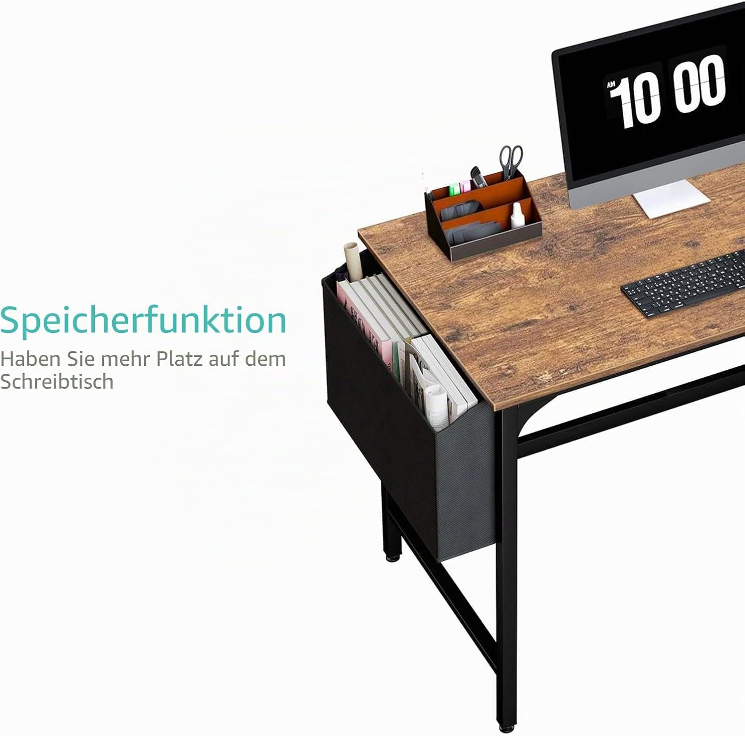 Small Office Desk with Drawers Shelf Storage