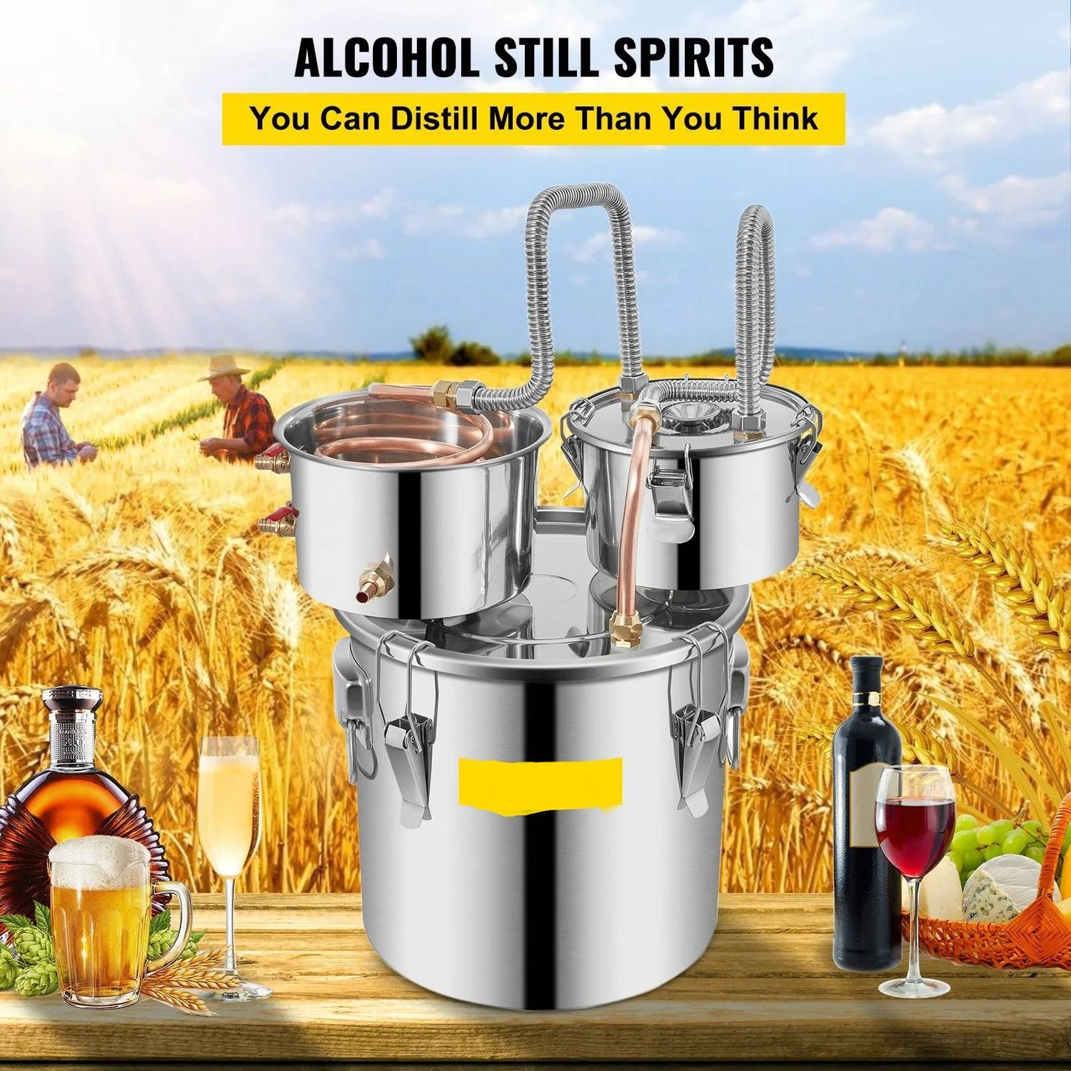 12L Still Distiller Stainless Steel Copper Tube
