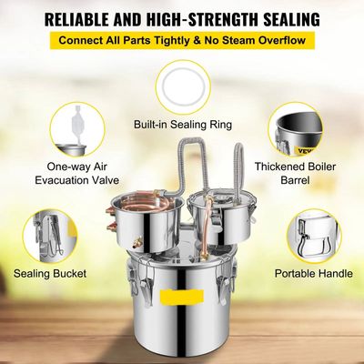 12L Still Distiller Stainless Steel Copper Tube