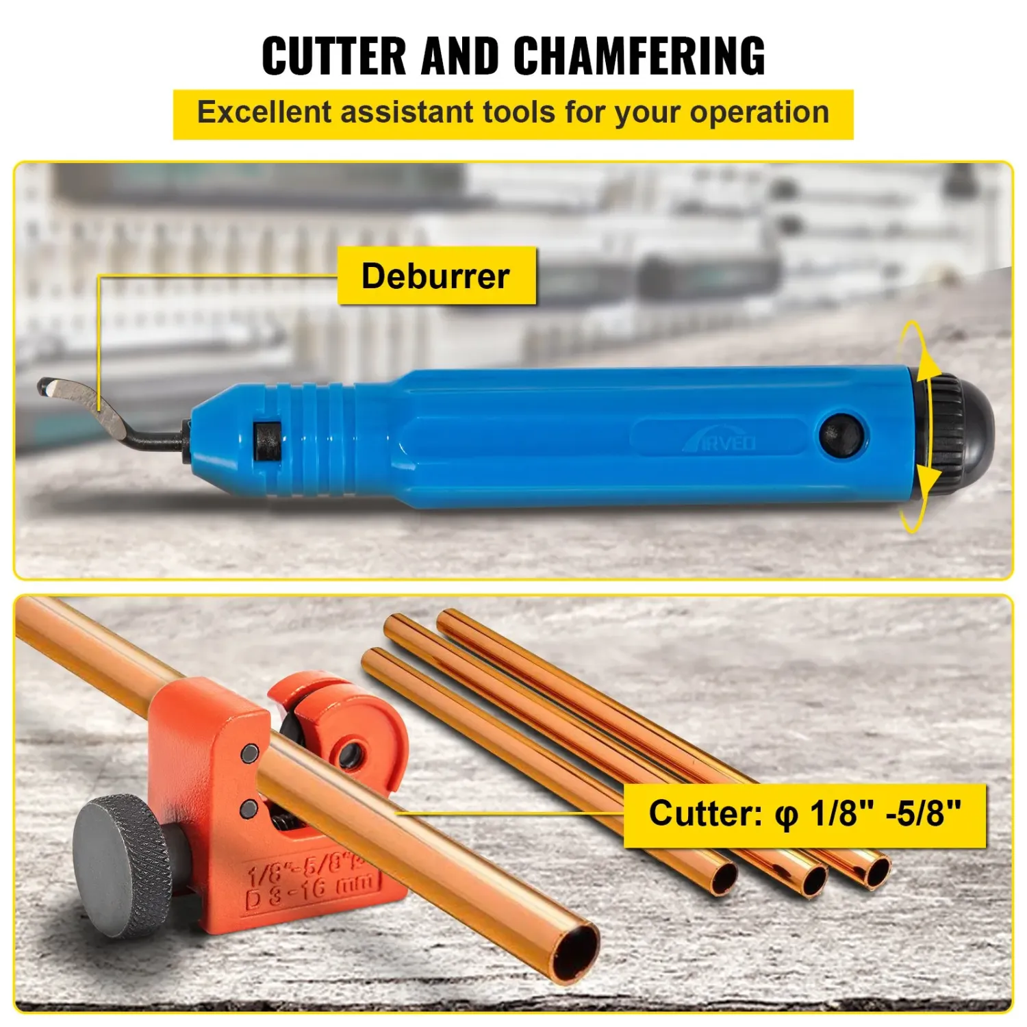 Hydraulic Brake Line Flaring Tool — 30-Piece Set with 45° Flaring Cone, 16 Dies &amp; Adapters, Compatible with 3/16" to 1/2" Copper Tubing