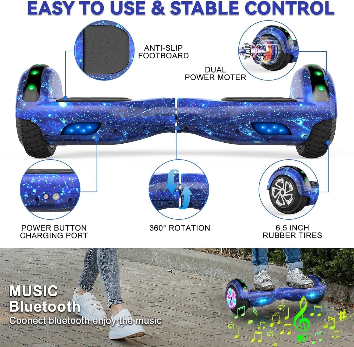 Hoverboard 6.5 Inch with Seat Bluetooth LED