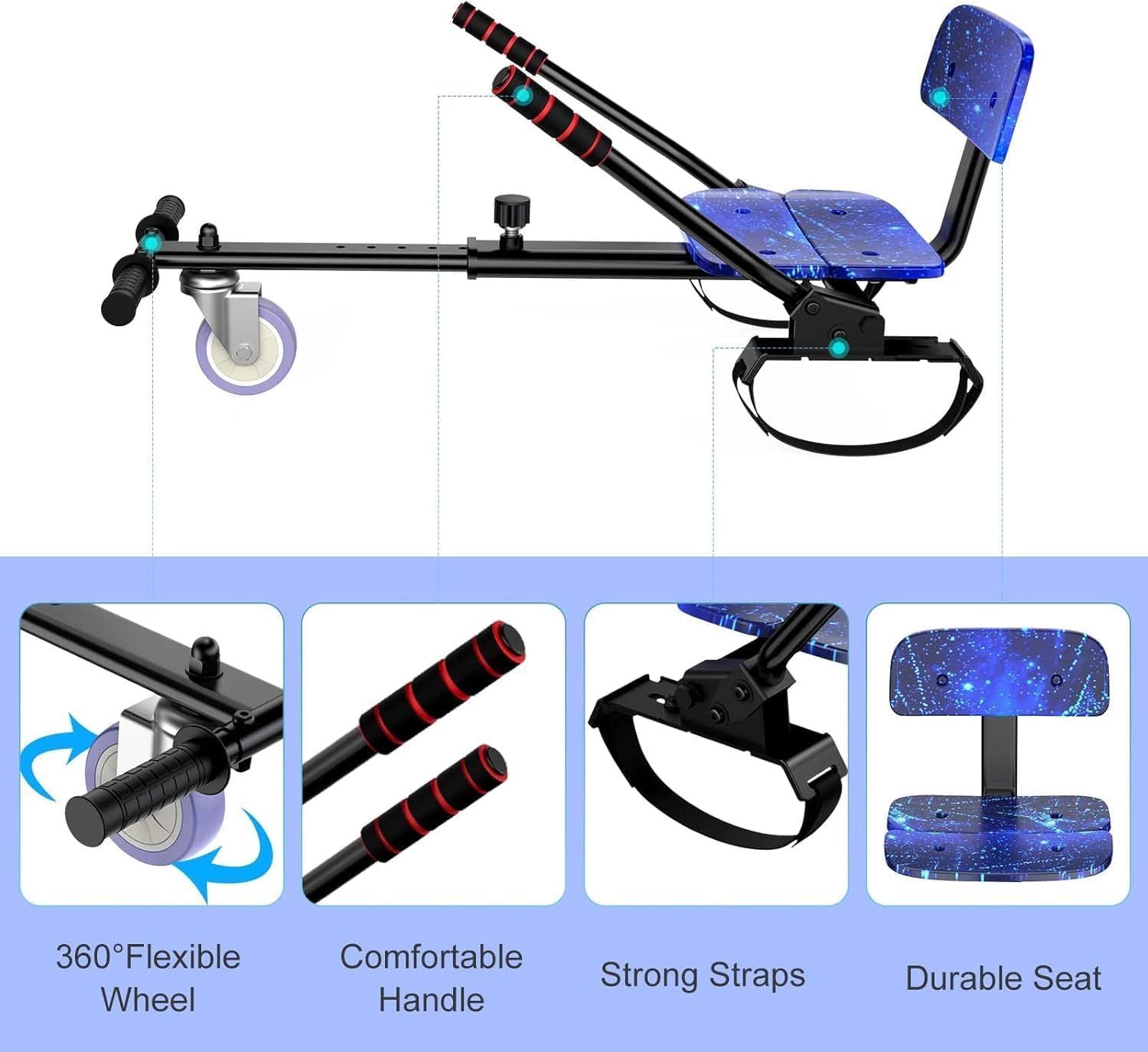 Hoverboard 6.5 Inch with Seat Bluetooth LED