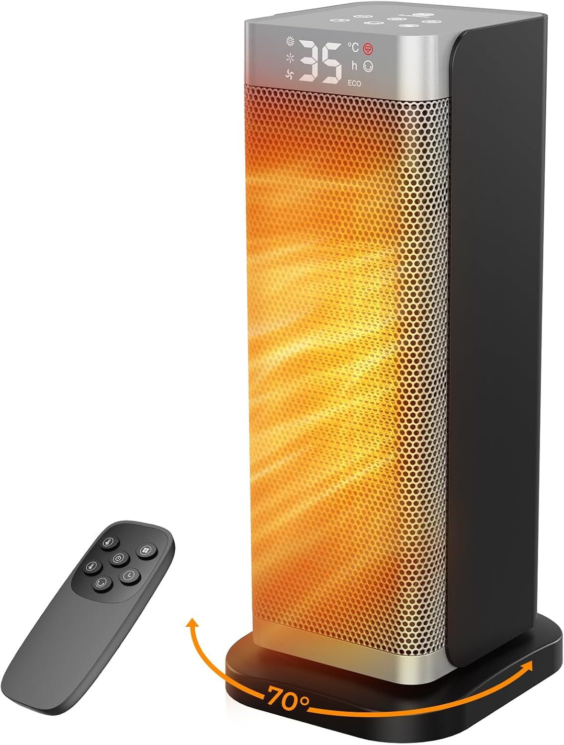 PTC Ceramic Fan Heater 2000W 3 Modes Remote