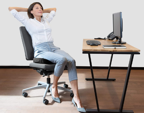 Universal Orthopaedic Seat Cushion with Gel Layer, Memory Foam Chair Cushion for Coccyx Relief, Pressure Relieving, for Pressure Sores, for Car, Office and Wheelchair large Black net