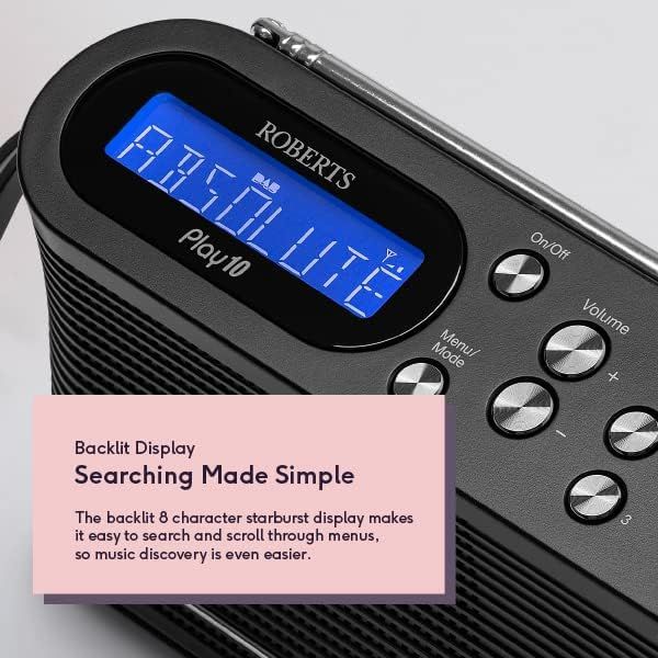 Portable DAB DAB+ FM Digital Radio with LCD Display Battery Powered
