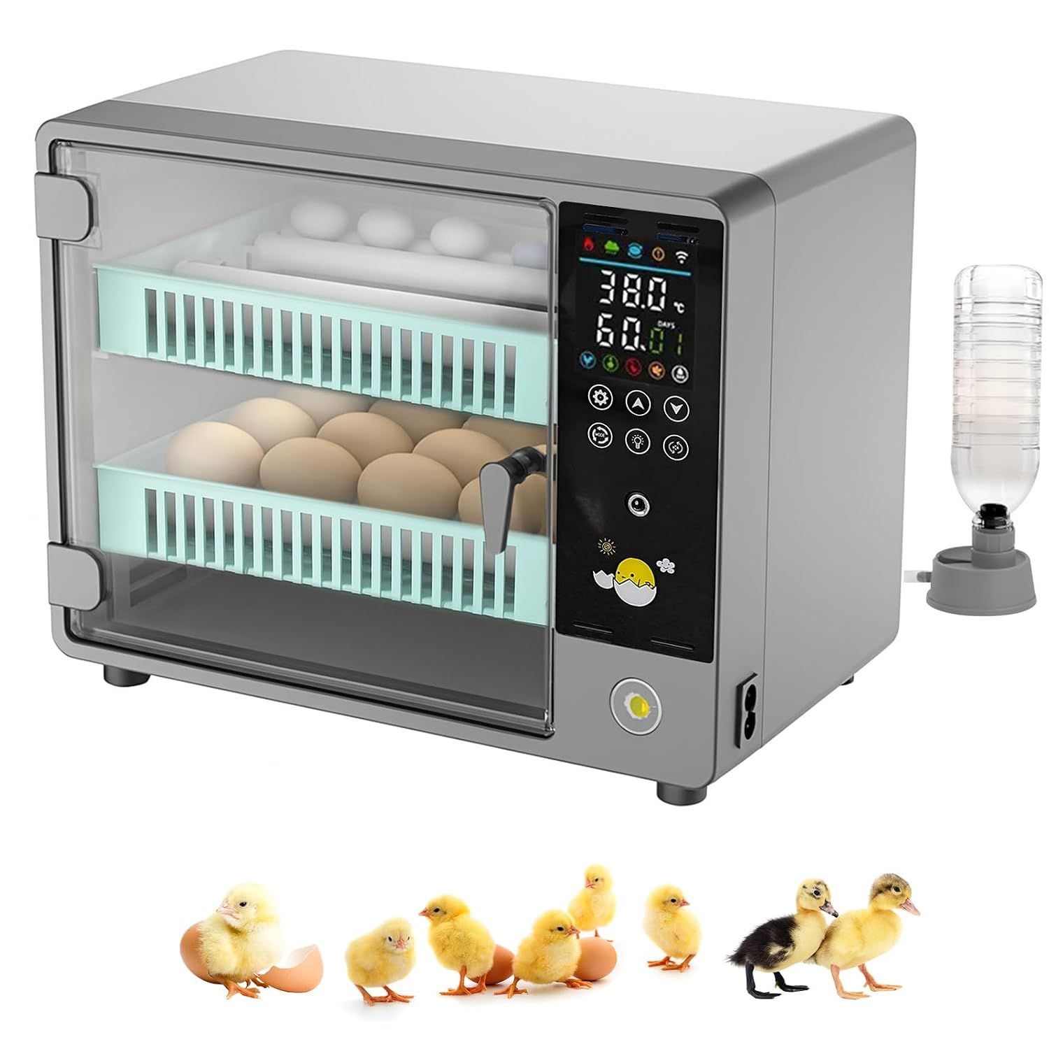 24 Egg Incubator Automatic Turning, Temperature and Humidity Control