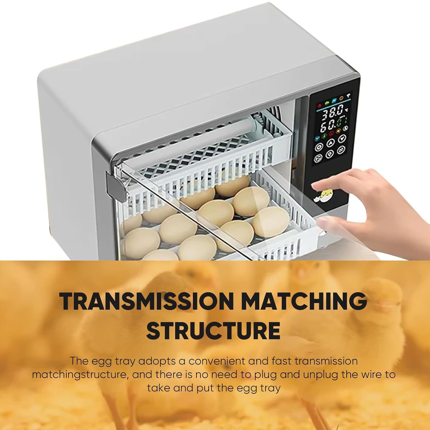 24 Egg Incubator Automatic Turning, Temperature and Humidity Control