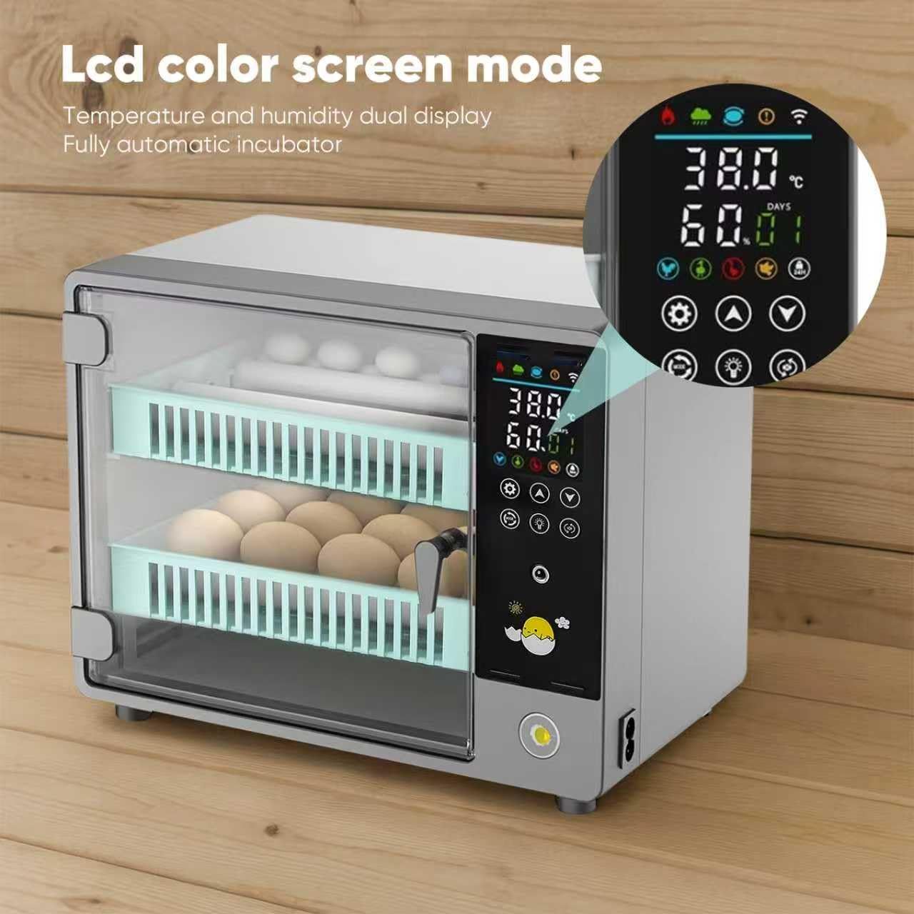 24 Egg Incubator Automatic Turning, Temperature and Humidity Control