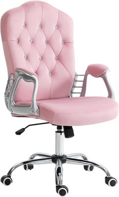 Home Office Chair with Velvet Look Height Adjustable