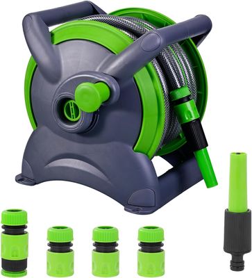 Retractable Garden Hose ZV20m Reel with 7-Mode Nozzle &amp; 180°