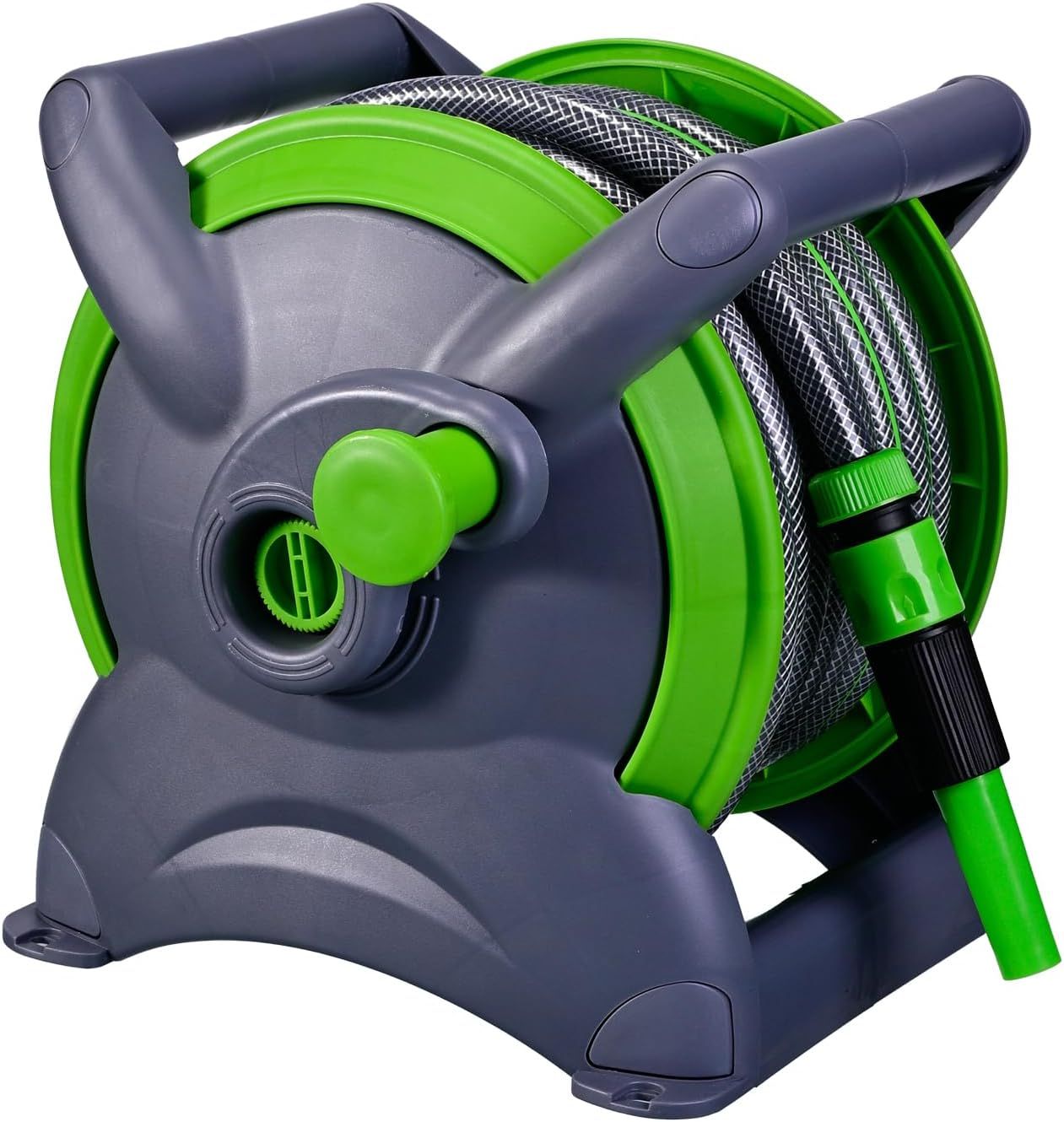 Retractable Garden Hose ZV20m Reel with 7-Mode Nozzle &amp; 180°