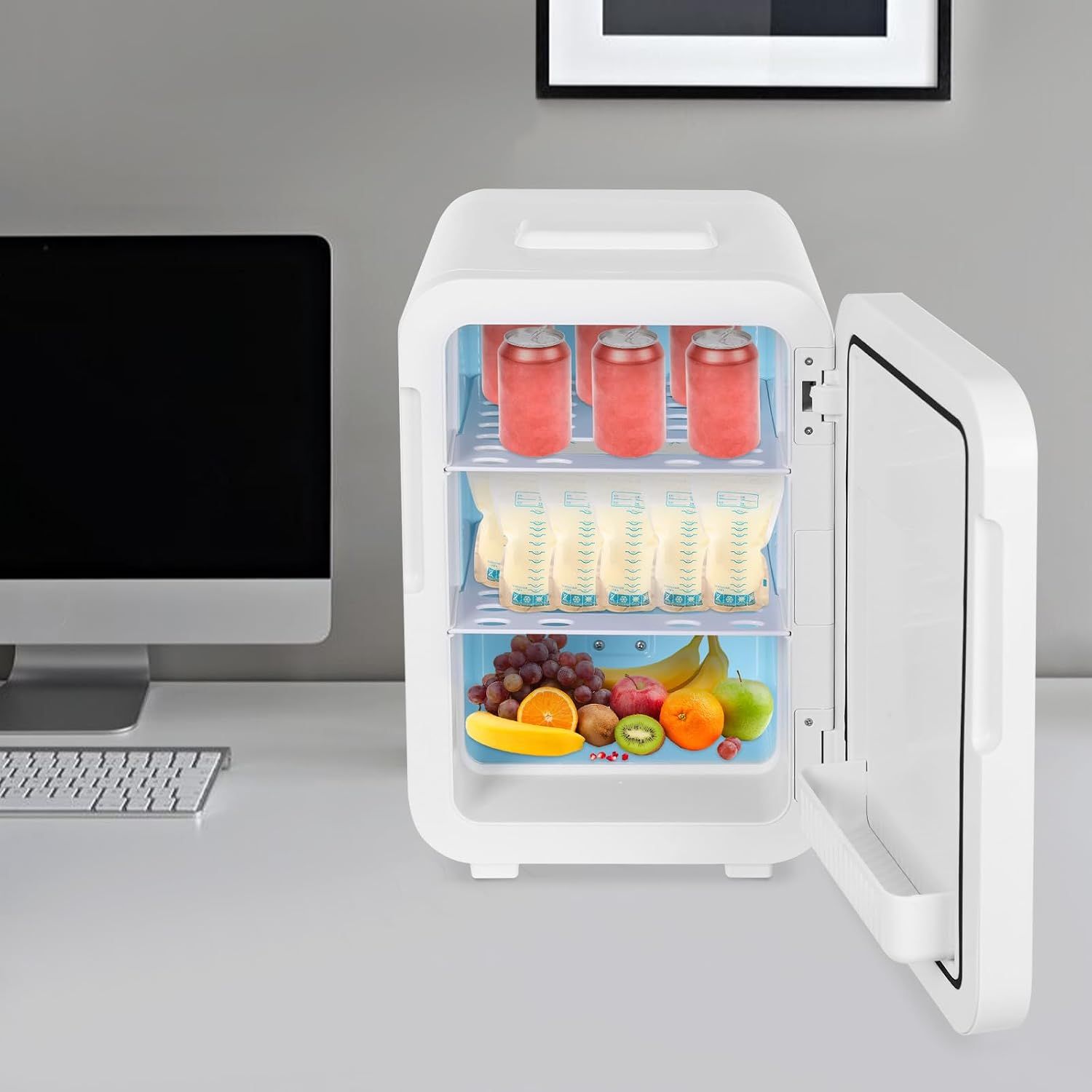 Mini Fridge 20L Portable Warmer – AC/DC Thermoelectric Cooler