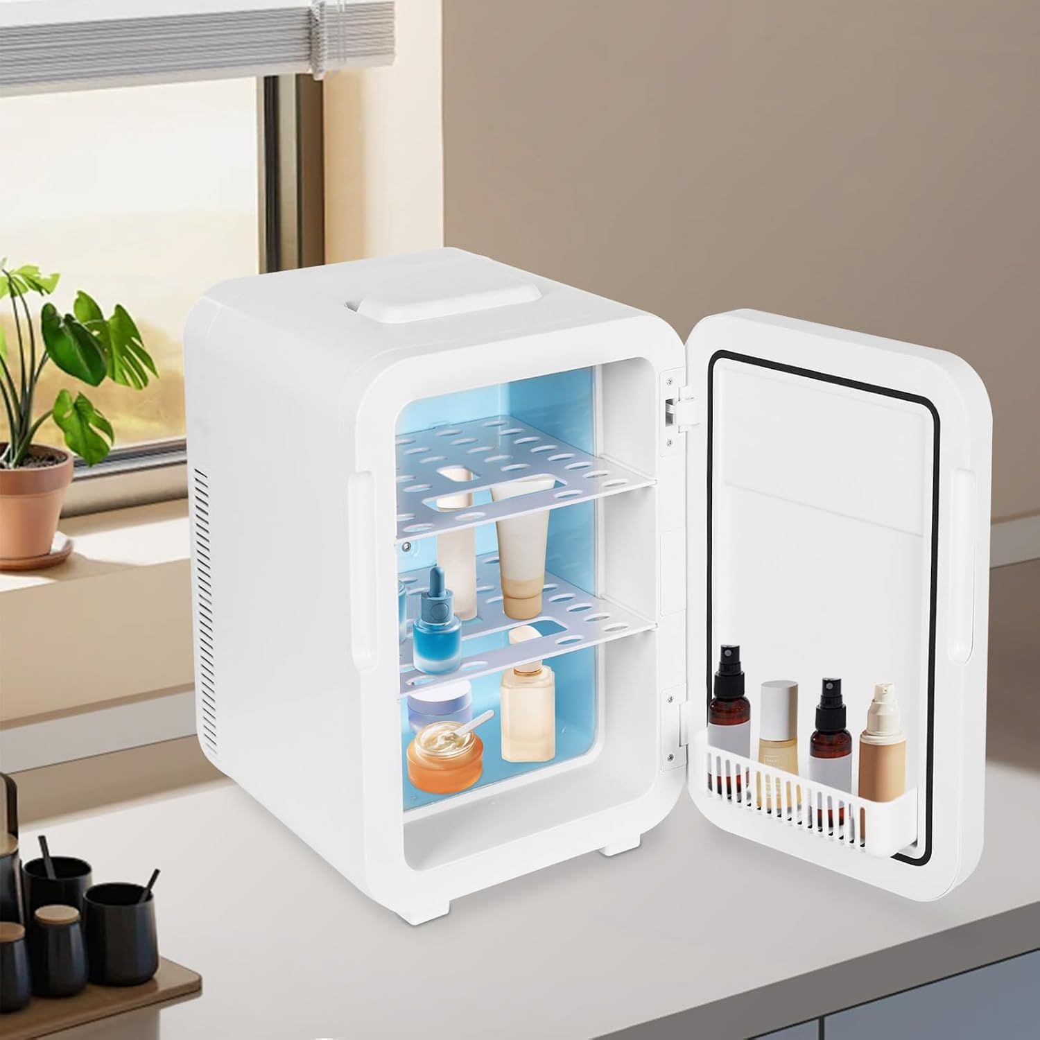 Mini Fridge 20L Portable Warmer – AC/DC Thermoelectric Cooler