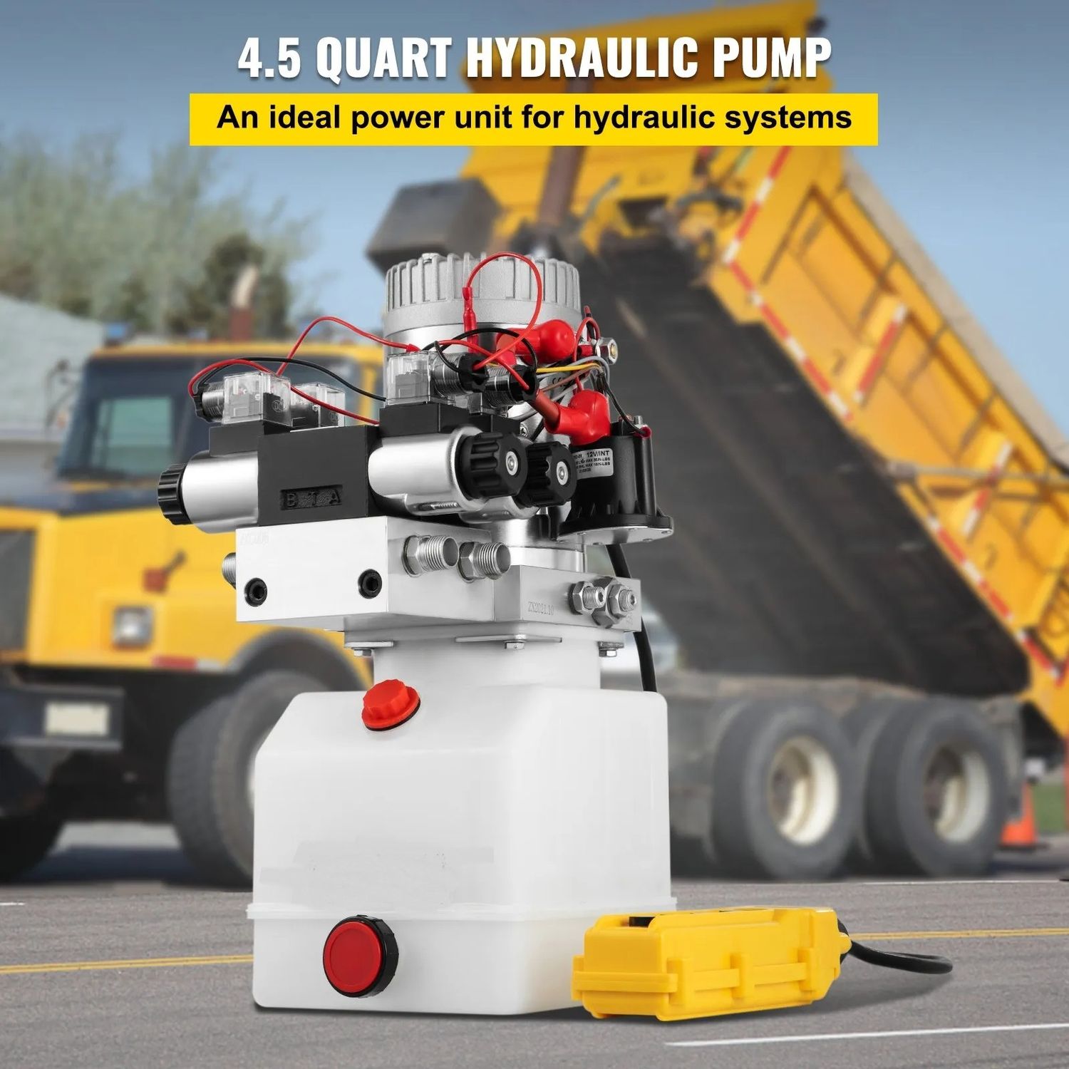 12V Double Acting Hydraulic Power Unit Pump 4.5L