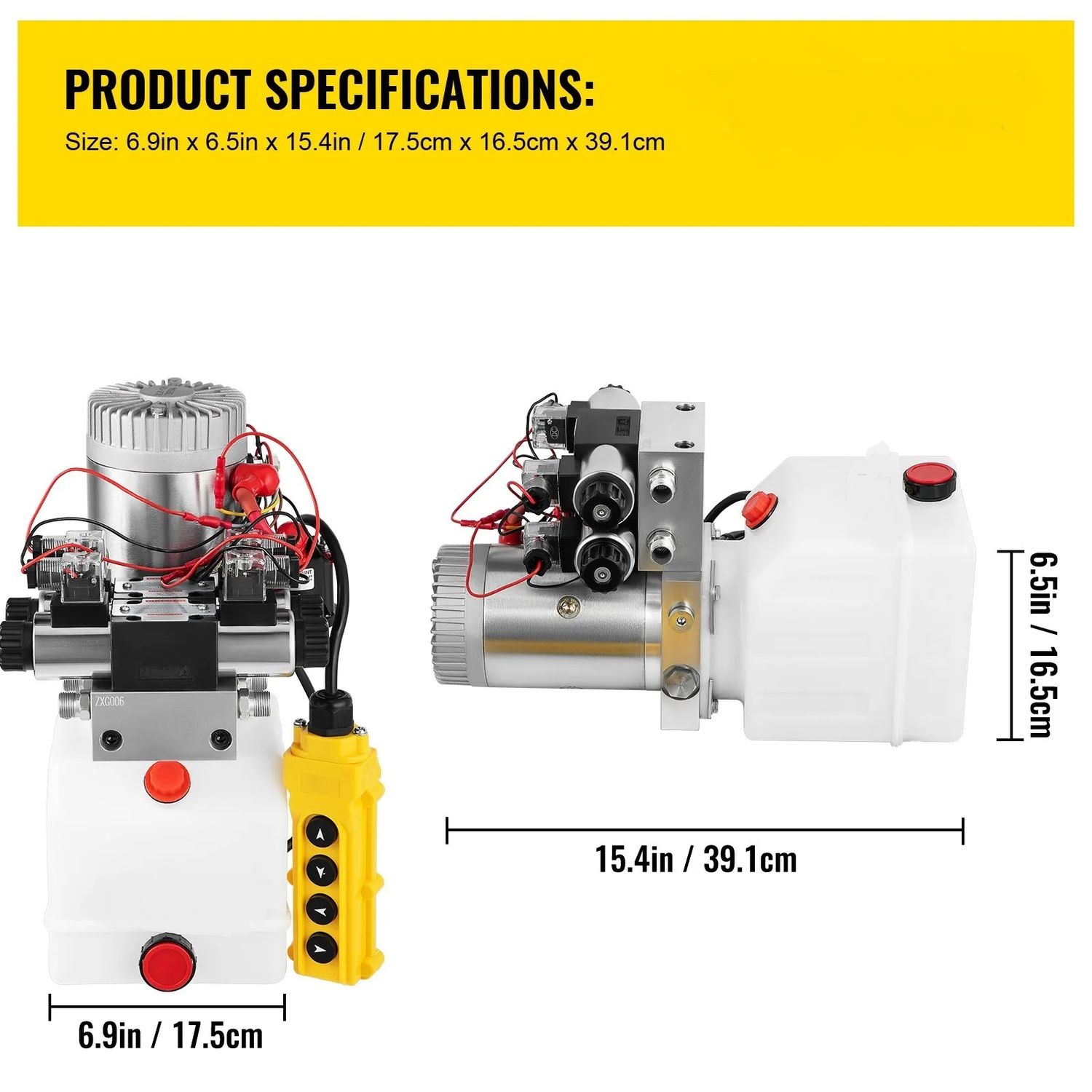 12V Double Acting Hydraulic Power Unit Pump 4.5L