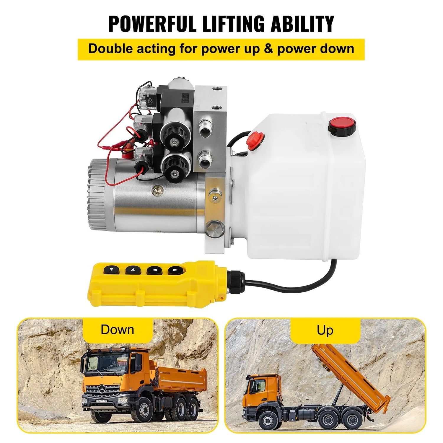 12V Double Acting Hydraulic Power Unit Pump 4.5L