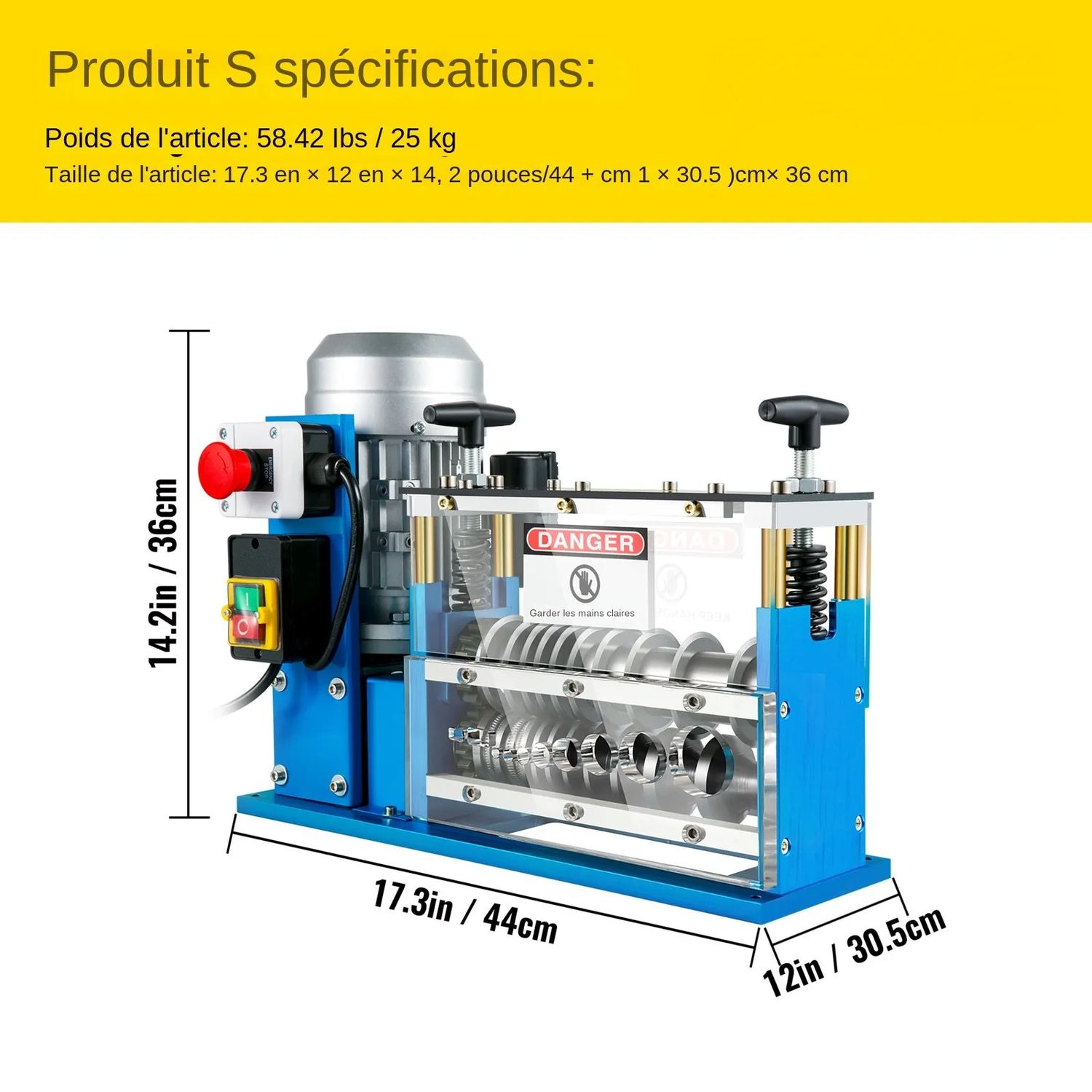 SMS-038 370W Electric Wire Stripping Machine