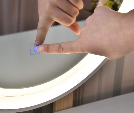 White Vanity LED Lights Mirror Makeup Table Set with Adjustable Brightness