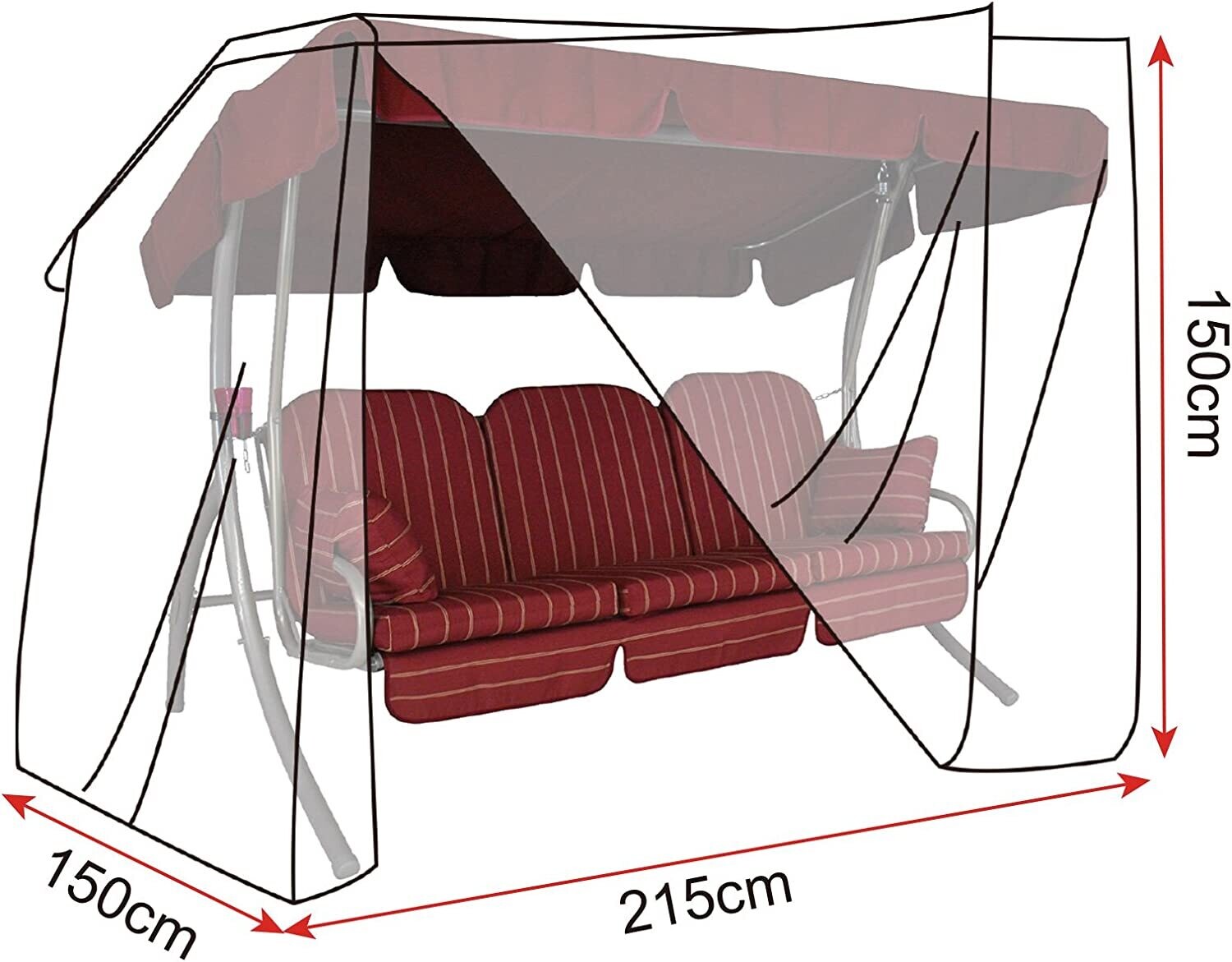 Swing Seat Cover 150x215x150cm Waterproof PE
