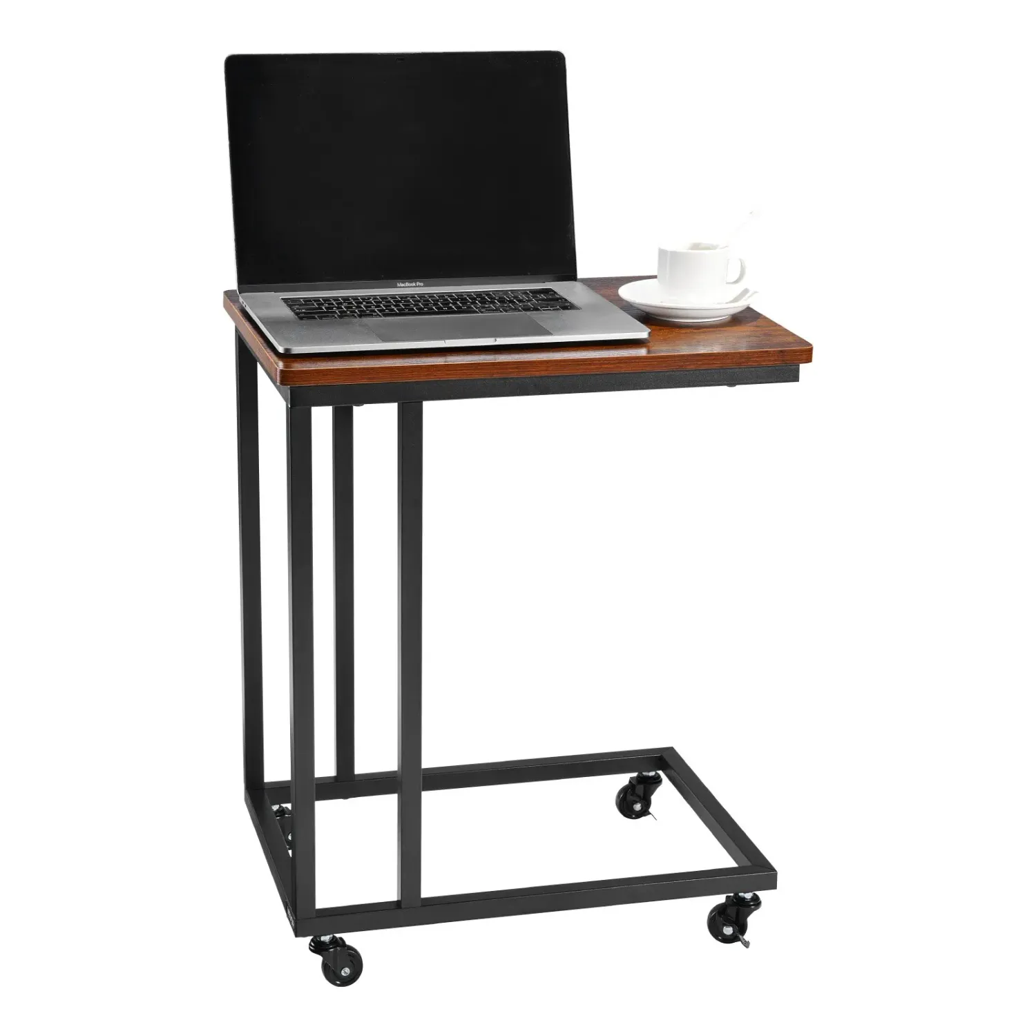 Side Table with Wheels – Rolling Sofa &amp; Bedside Laptop Table, 25 kg Capacity