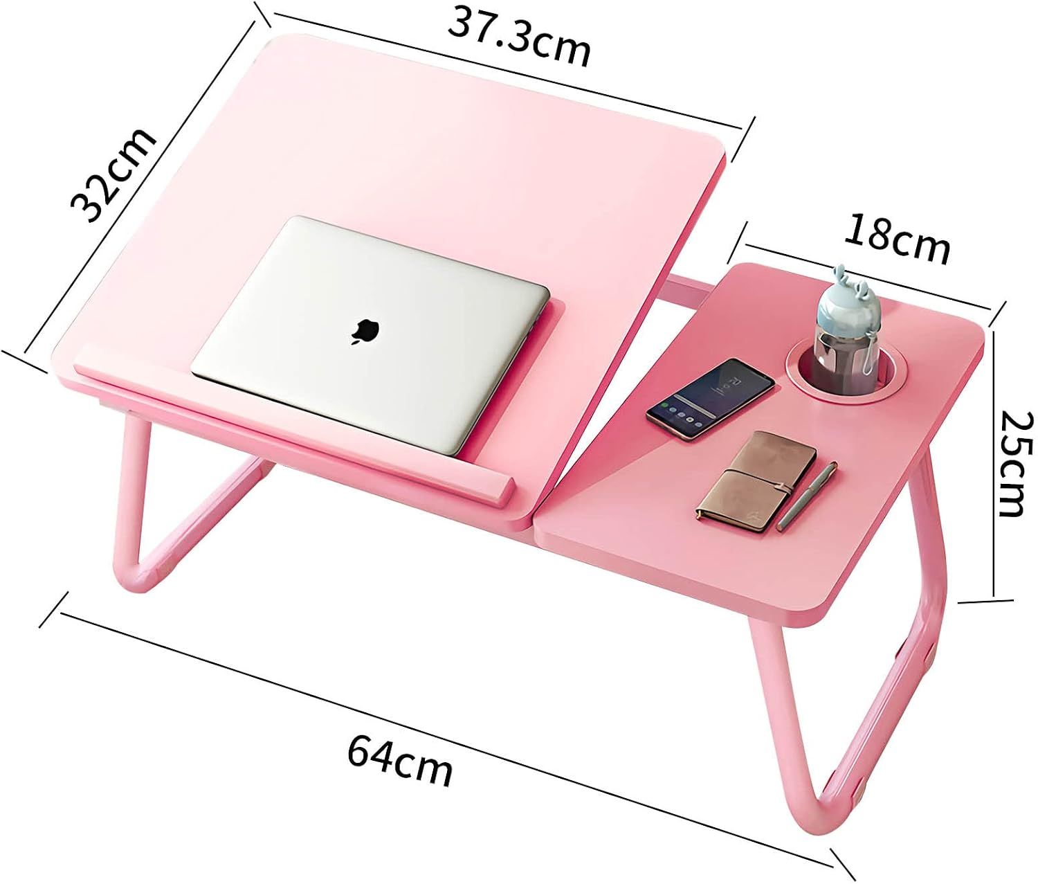 Laptop Bed Table Foldable Legs Cup Holder