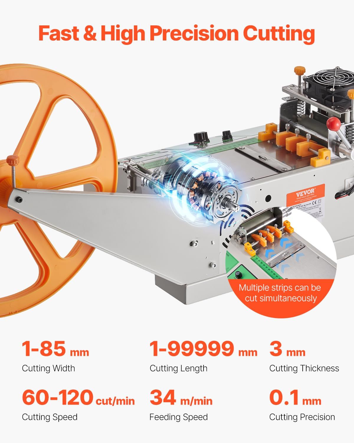 Automatic Webbing Cutting Machine, Hot &amp; Cold Belt Cutter with LCD Display, Adjustable Temperature for Nylon Strap, Ribbon &amp; Zipper Tape