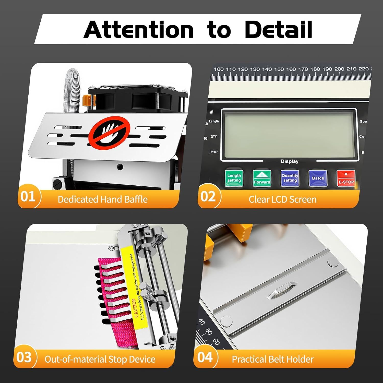 Automatic Belt and Tape Cutting Machine 400W LCD Display
