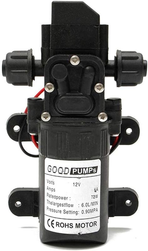 12V High Pressure Water Pump 6L/min Self Priming Diaphragm Pump