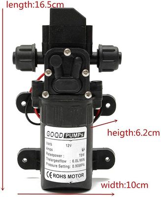 12V High Pressure Water Pump 6L/min Self Priming Diaphragm Pump