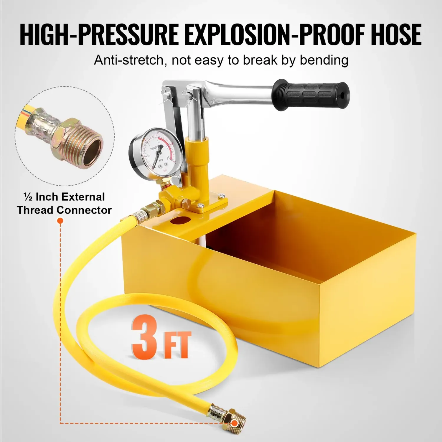 Manual Hydraulic Pressure Test Pump 5L Water Tank