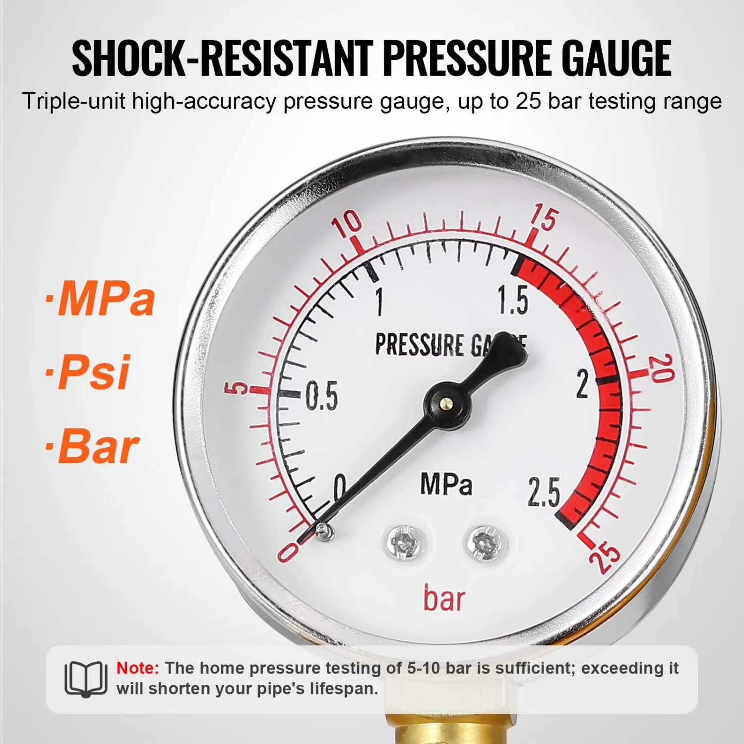 Manual Hydraulic Pressure Test Pump 5L Water Tank