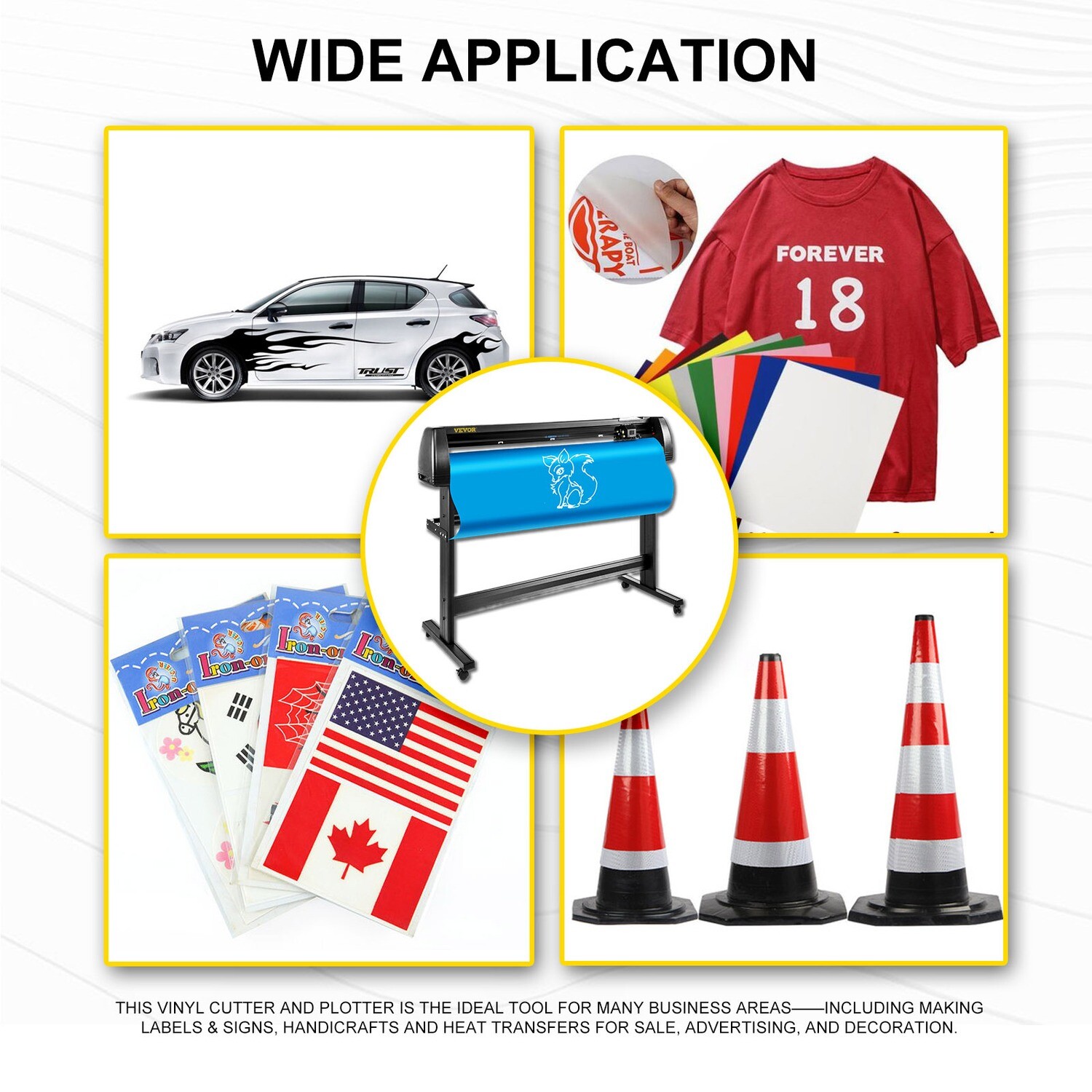 3-Blade LCD Screen 53" Vinyl Cutter/Plotter - High-Precision Sign Cutting Machine with Software - Ideal for Professional Signmaking, Decals, and Custom Graphics - Features Advanced Controls