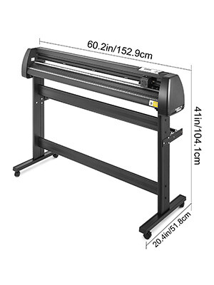 3-Blade LCD Screen 53" Vinyl Cutter/Plotter - High-Precision Sign Cutting Machine with Software - Ideal for Professional Signmaking, Decals, and Custom Graphics - Features Advanced Controls