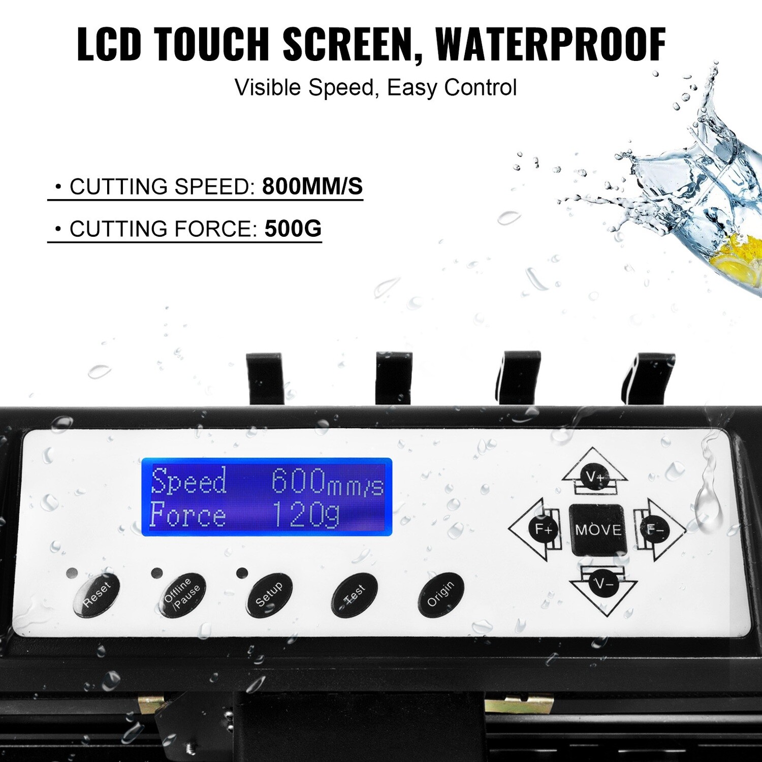 3-Blade LCD Screen 53" Vinyl Cutter/Plotter - High-Precision Sign Cutting Machine with Software - Ideal for Professional Signmaking, Decals, and Custom Graphics - Features Advanced Controls