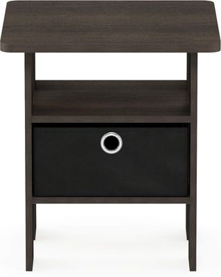 Sturdy End Table Side Table Nightstand with Bin Drawer
