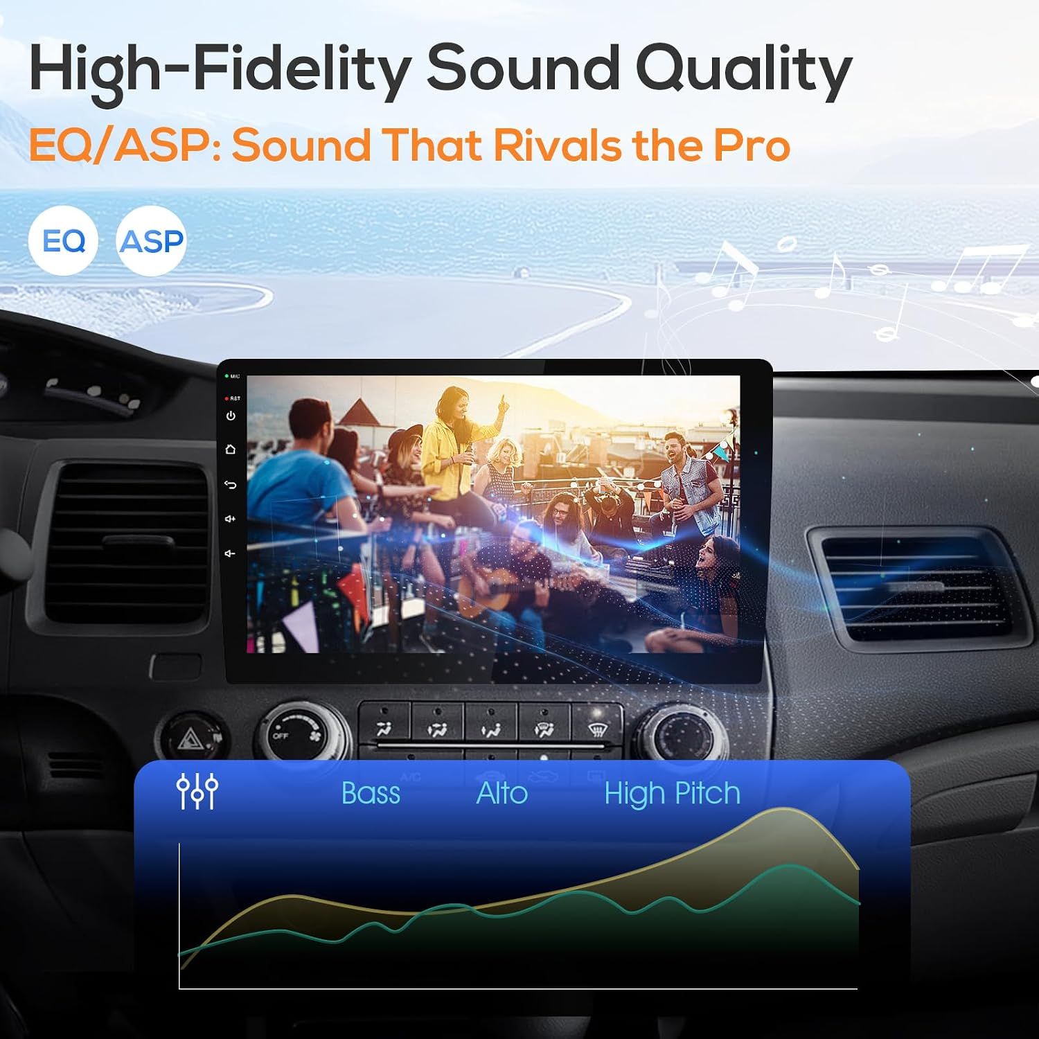 10.1 Inch Car Stereo Radio with Wireless CarPlay &amp; Android Auto, GPS, Bluetooth, Mirror Link, FM/AM/RDS &amp; Voice Control