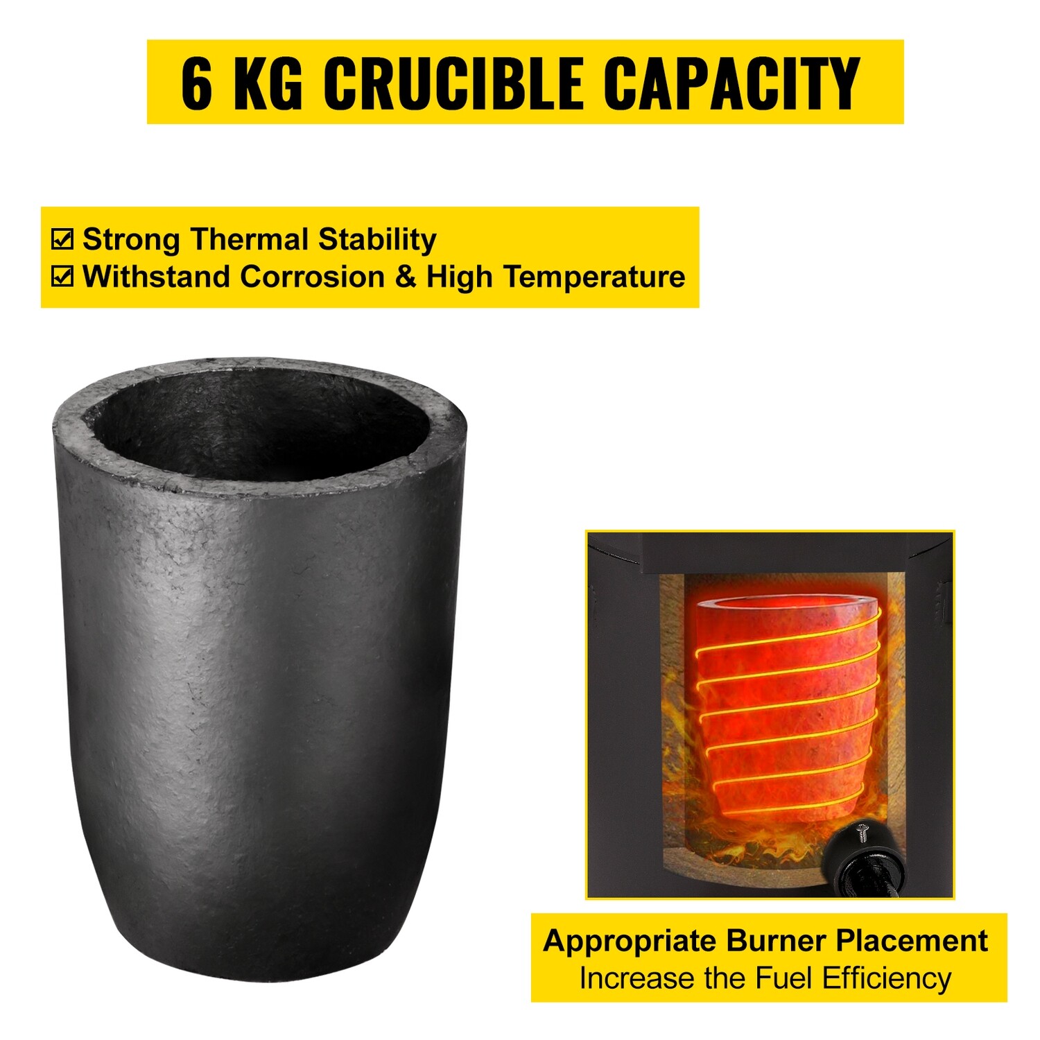 16KG Propane Metal Melting Furnace Double Burner with 2 Crucibles