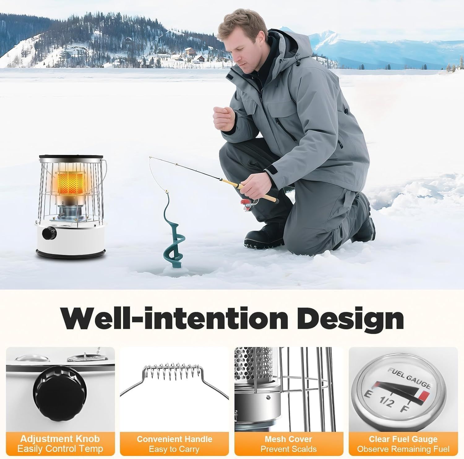 Kerosene Heater, 6L Camping Oil Heaters Kerosene Stove