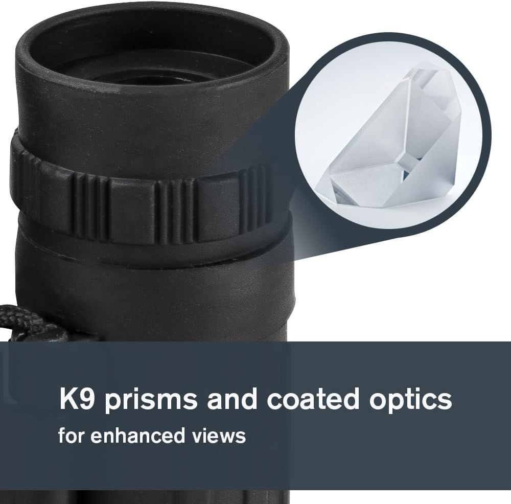 10x25mm Water Resistant Binoculars with Carry Case