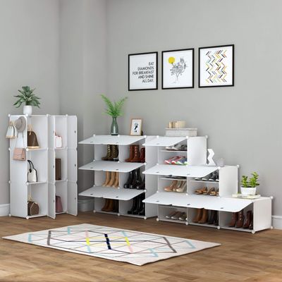 Portable 5-Tier DIY Cube Shoe Rack – Modular Storage Organiser
