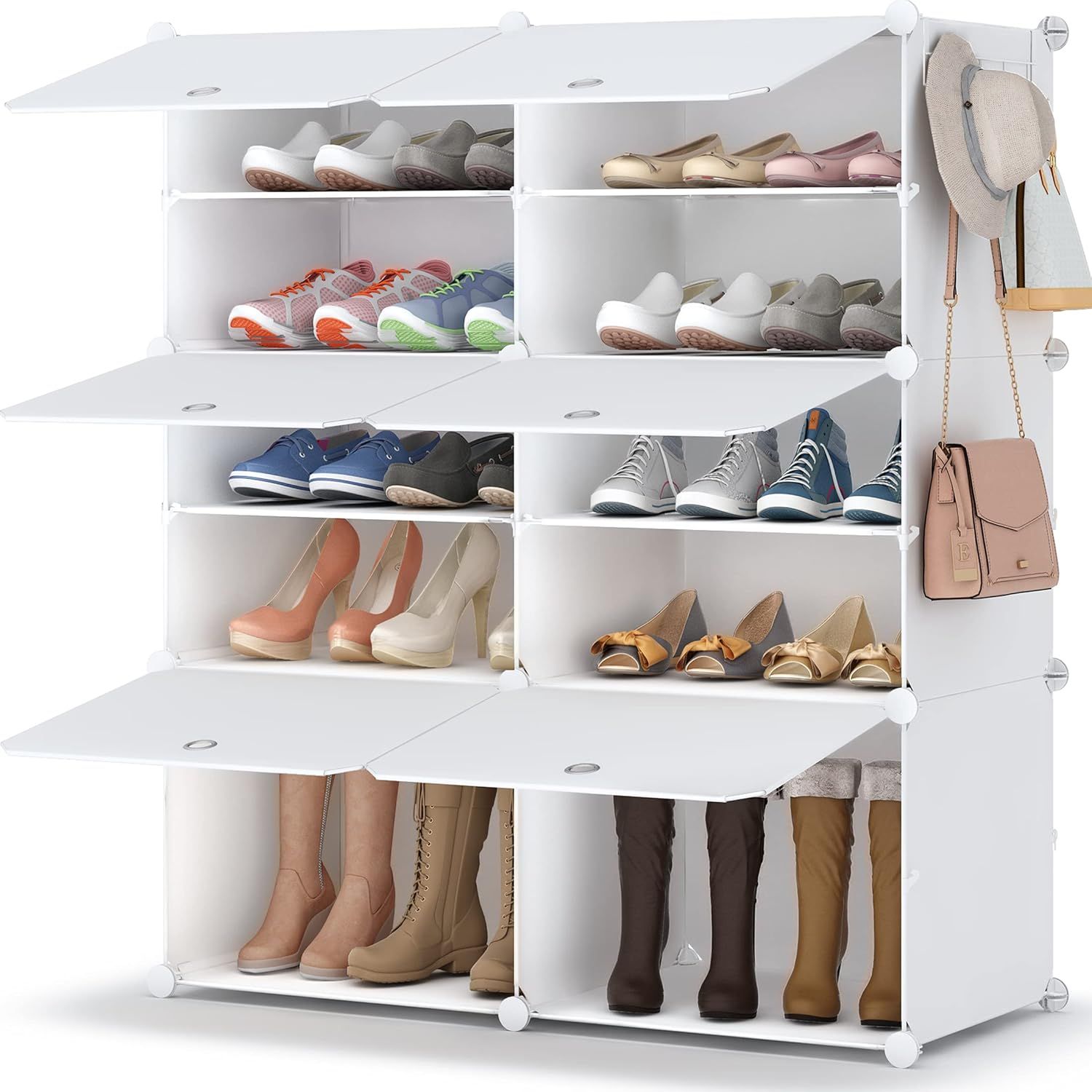 Portable 5-Tier DIY Cube Shoe Rack – Modular Storage Organiser