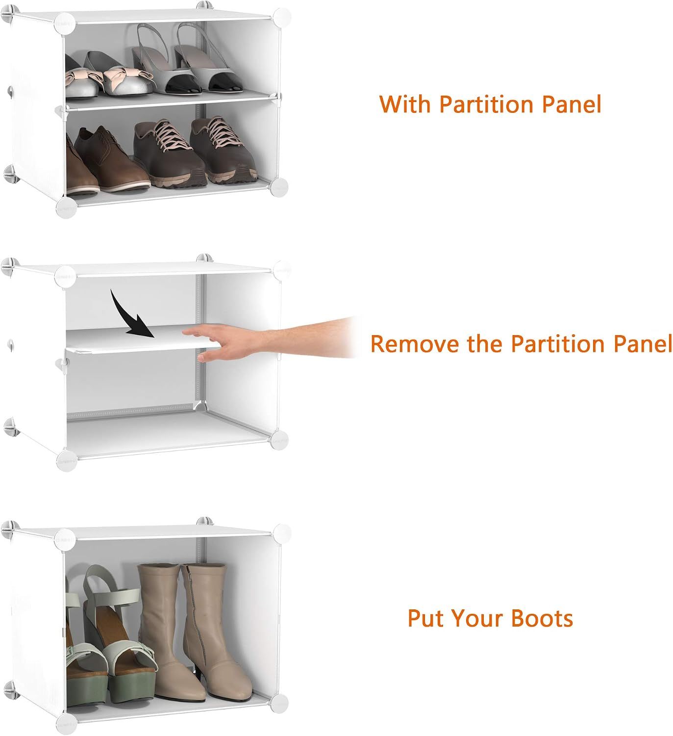 Portable 5-Tier DIY Cube Shoe Rack – Modular Storage Organiser