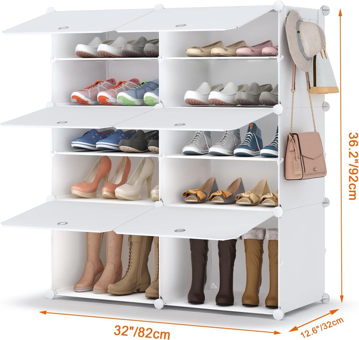 Portable 5-Tier DIY Cube Shoe Rack – Modular Storage Organiser