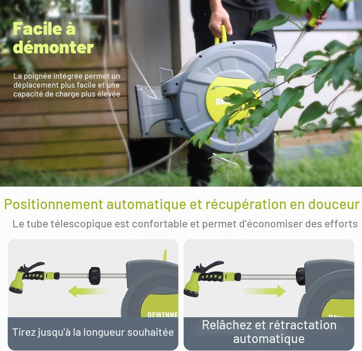 Garden Hose Reel 25m Automatic Wall Mounted