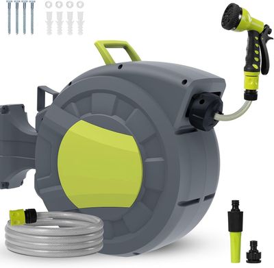 Garden Hose Reel 25m Automatic Wall Mounted