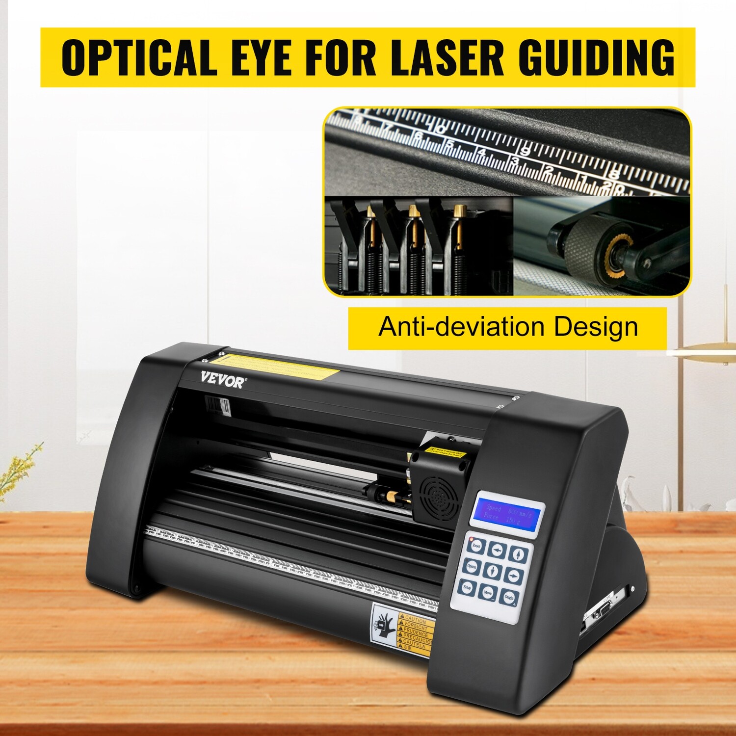 Vinyl Cutter Plotter 14" Semi-Automatic 375mm Backlight Signcut 3 Blades