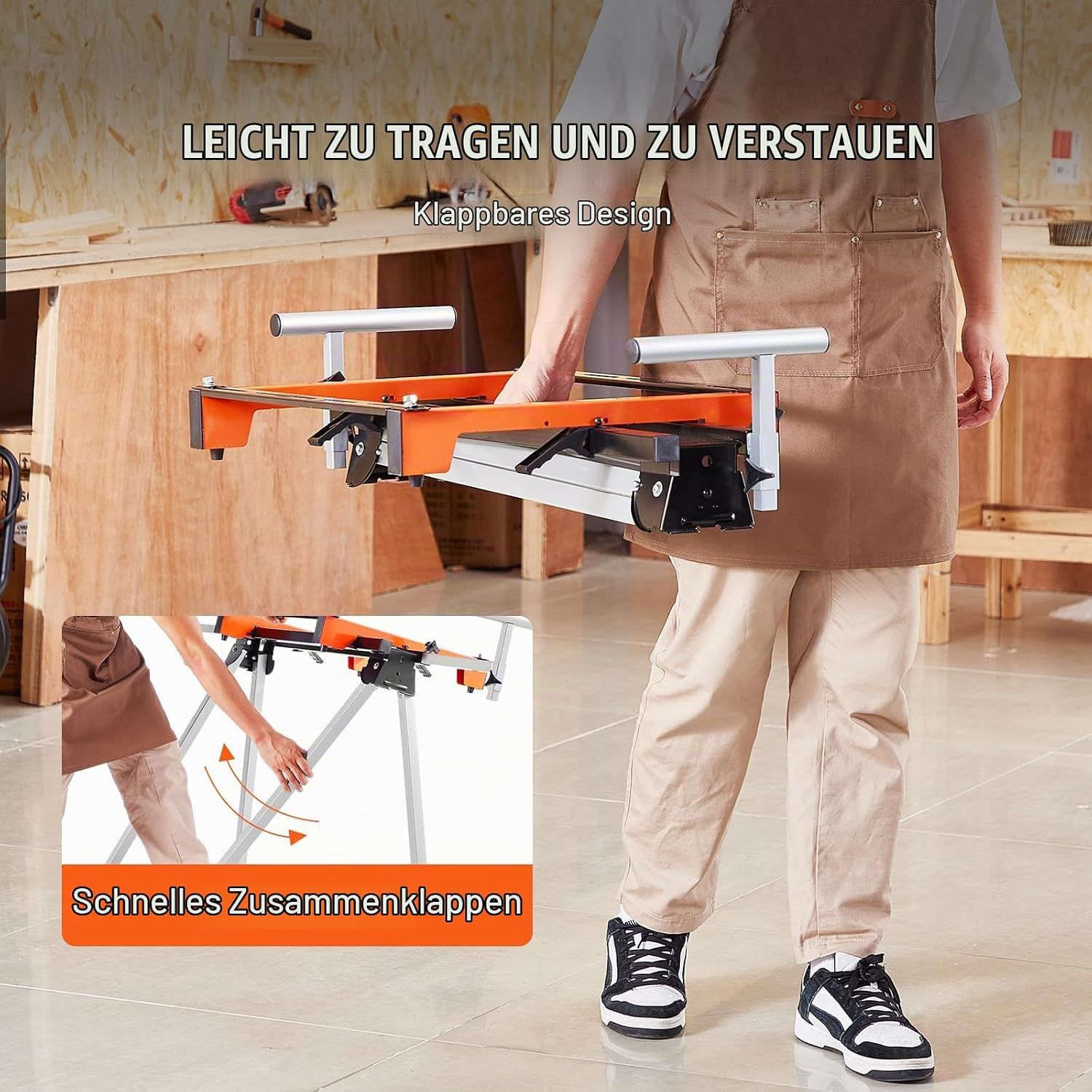 Miter Saw Stand 300LB Collapsible Adjustable