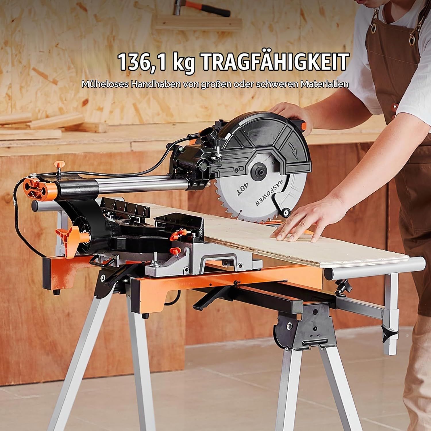 Miter Saw Stand 300LB Collapsible Adjustable