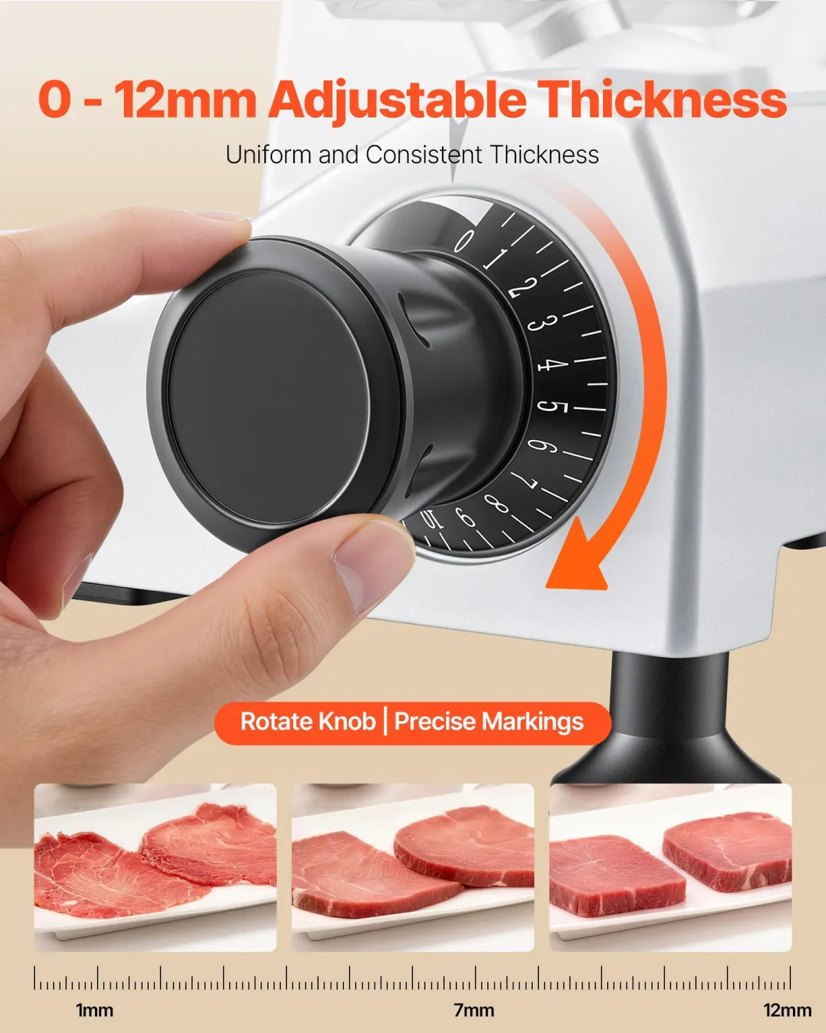 Commercial Meat Slicer 240W 250mm Adjustable